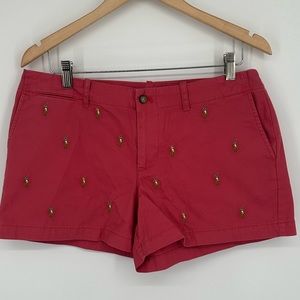 Polo by Ralph Lauren Red Embroidered Women Shorts